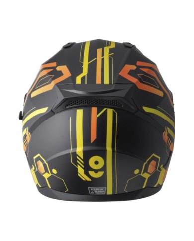 gms Integralhelm Hexago Graphic matt-gelb-orange