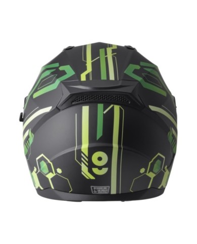 gms Casco integrale Hexago Graphic verde opaco