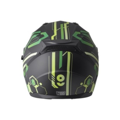 gms Casque intégrale Hexago Graphic mat-vert