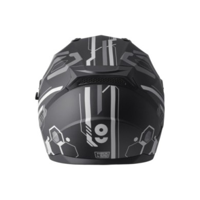 gms Casque intégrale Hexago Graphic mat-gris