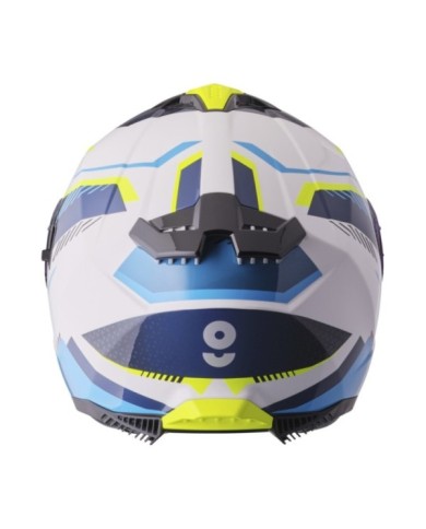 gms Casque intégrale Gelero blanc-bleu-jaune
