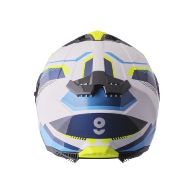 gms Casque intégrale Gelero blanc-bleu-jaune