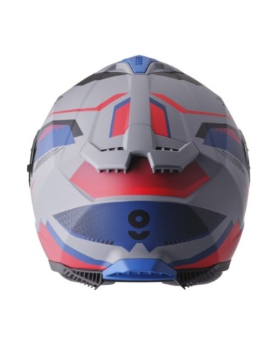 gms Integralhelm Gelero matt grau-blau-rot