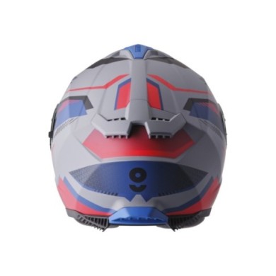 gms Casque intégrale Gelero mat gris-bleu-rouge
