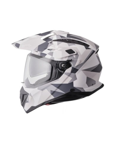 gms Adventure Helm Adventus Camo matt weiss-grau camo