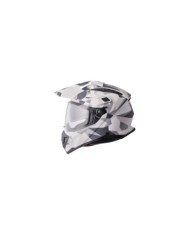 gms Casque adventure Adventus Camo mat blanc-gris camo