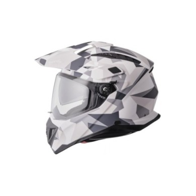 gms Casco adventure Adventus Camo opaco bianco-grigio mimetico