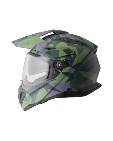 gms Casco adventure Adventus Camo opaco verde-nero mimetico
