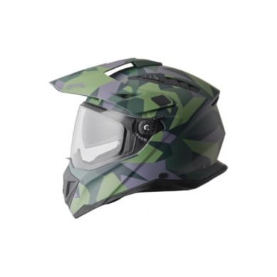 gms Casque adventure Adventus Camo mat vert-noir camo