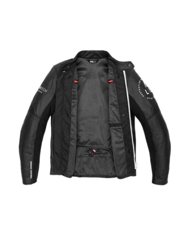 SPIDI Giacca in pelle Genesis nero-bianco