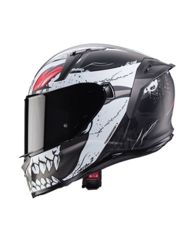 Caberg Avalon X Punk casco integrale nero-bianco-rosso opaco