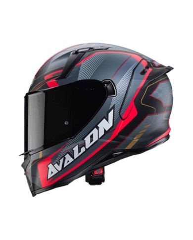 Caberg Avalon X Optic casco integrale nero-grigio-rosso opaco