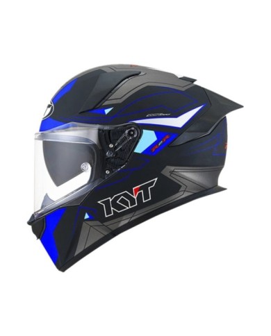 KYT Casco integrale R2R Led nero-blu-grigio