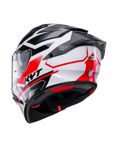 KYT Casque intégral R2R Parsec blanc-rouge-gris