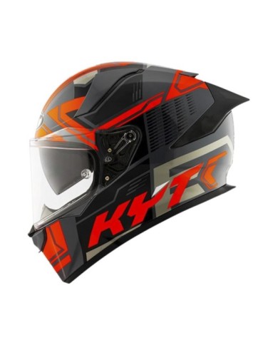 KYT Casco integrale R2R Octane arancione-rosso-nero