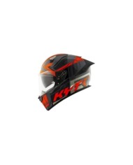 KYT Integralhelm R2R Octane orange-rot-schwarz