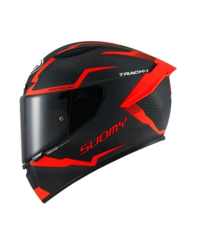 Suomy Integralhelm Track-1 Reaction matt anthrazit-rot