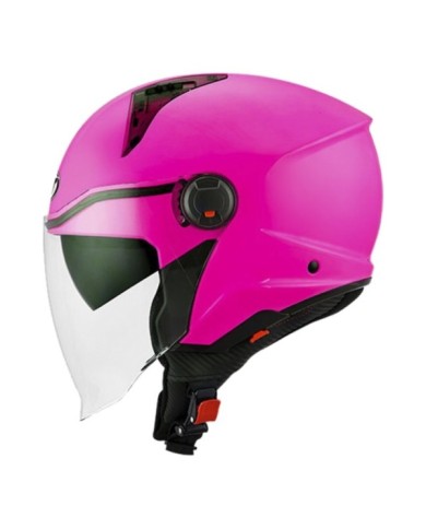 KYT Casque jet D-City rose fluorescent