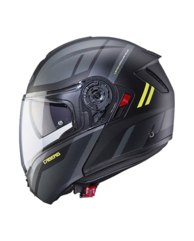 Caberg Klapphelm Levo X Manta schwarz-dunkelgrau-gelb fluo