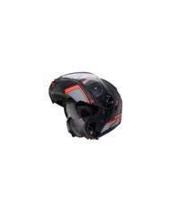 Caberg Levo X Elite casco modulare nero-grigio-rosso fluorescente opaco
