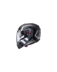 Caberg Horus X Road Casco modulare nero-argento scuro-bianco opaco
