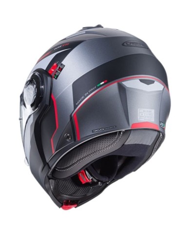 Caberg Klapphelm Duke Evo Move matt anthrazit-schwarz-rot