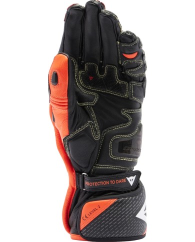 Dainese Full Metal 7 Guanti nero-rosso fluo
