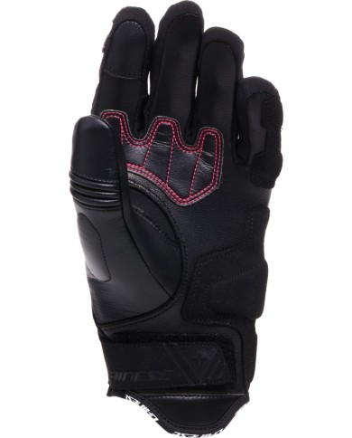 Guanto Dainese Reacto Carbon Court Donna nero-rosa