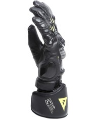 Dainese Druid 4 guanti in pelle nero-grigio-giallo fluo