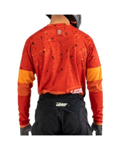 Leatt Jersey Moto 4.5 Enduro Burn orange-schwarz-weiss