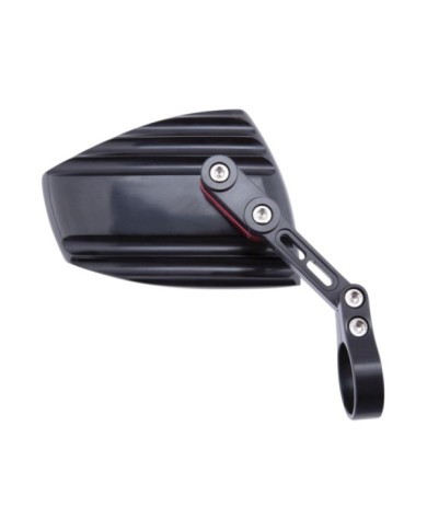 Highsider Rétroviseur d'extrémité de guidon WAVE aluminium noir Régula