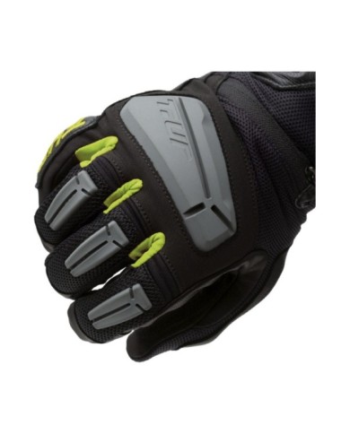 T. UR Guanti G-Four nero-grigio-giallo fluo