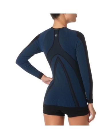 SIXS Langarm Funktionsshirt TS2 schwarz-petrol XS