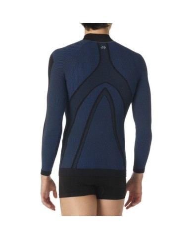 SIXS Maglietta funzionale TS3 nero-petrolio XS