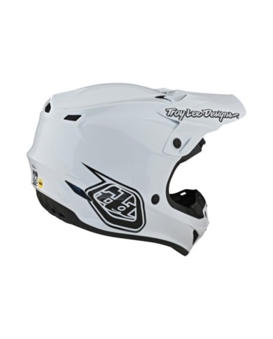 Troy Lee Designs SE4 Polyacrylite Helmet - Mono White blanc