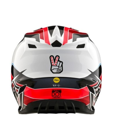Troy Lee Designs SE4 Polyacrylite Helmet - Block grau-rot