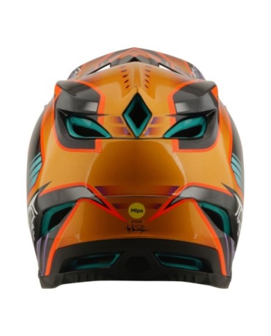 Troy Lee Designs D4 Carbon Helm W Mips – Crest Gold