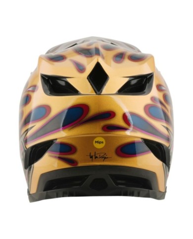 Troy Lee Designs D4 Carbon Helmet W Mips - Overspray gold-black
