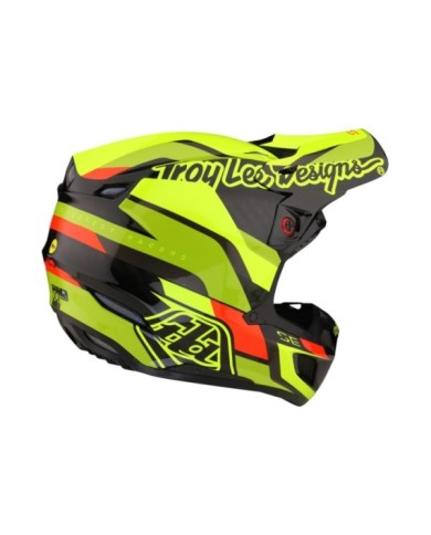Troy Lee Designs Casco SE5 ECE Carbon Mips - Omega nero-giallo fluo