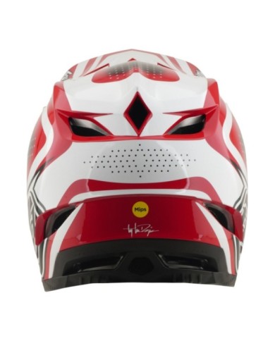 Troy Lee Designs D4 Polyacrylite Helmet W Mips - The Line dark gray-white