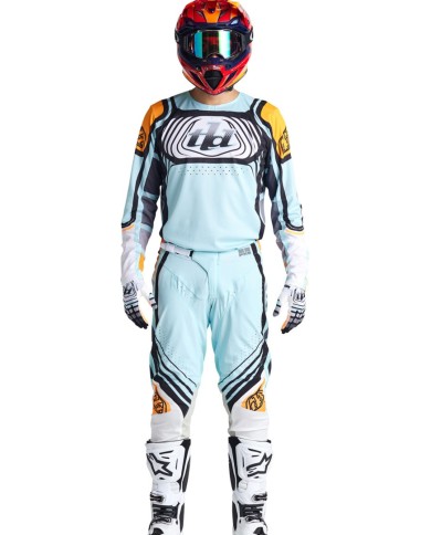 Troy Lee Designs SE PRO Pantaloni - Wavez blu-verde