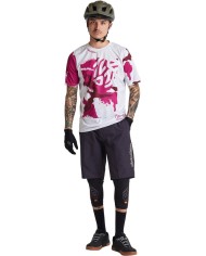 Troy Lee Designs Flowline SS Jersey - Condfined bianco-rosa