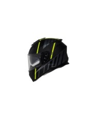 casco integrale iXS iXS217 2.0 nero opaco-giallo fluorescente