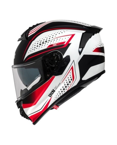 casco integrale iXS iXS422 FG 2.2 bianco-rosso opaco