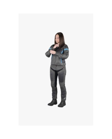 iXS Sport Dames Veste Trigonis-Air gris foncé-gris-turquoise