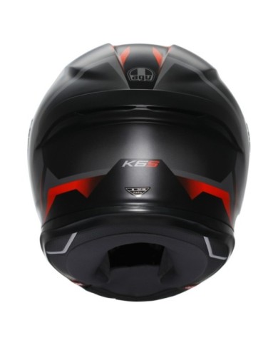 AGV Integralhelm K6 S Karve matt schwarz-grau-rot