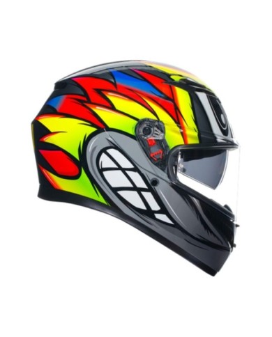 AGV Casque intégral K3 Multi Birdy 2.0 gris-jaune-rouge