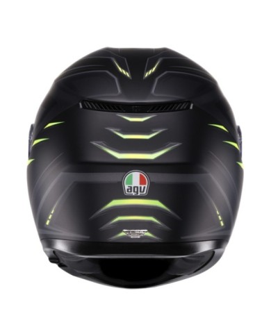 AGV Casque intégral K3 Syth noir mat gris jaune