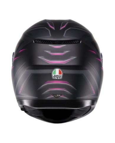 AGV Casque intégral K3 Syth noir mat gris rose