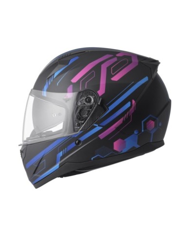 gms Casco integrale Hexago Graphic blu opaco-viola